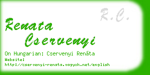 renata cservenyi business card